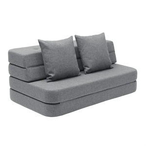 KlipKlap - KK 3 FOLD SOFA - Blue Grey w. grey